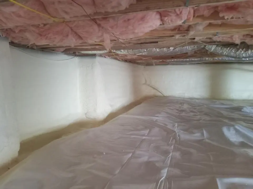 Crawl space encapsulation with closed-cell spray foam for Roof Maintenance in Bartlett
